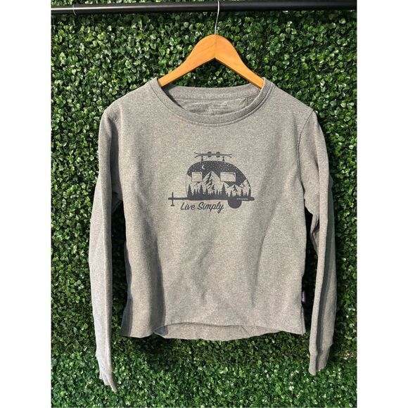 Patagonia Gray Uprisal Crewneck Women’s Sz Small Logo - Picture 1 of 5